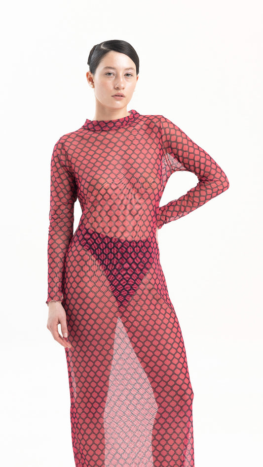 Pink Mesh Dress