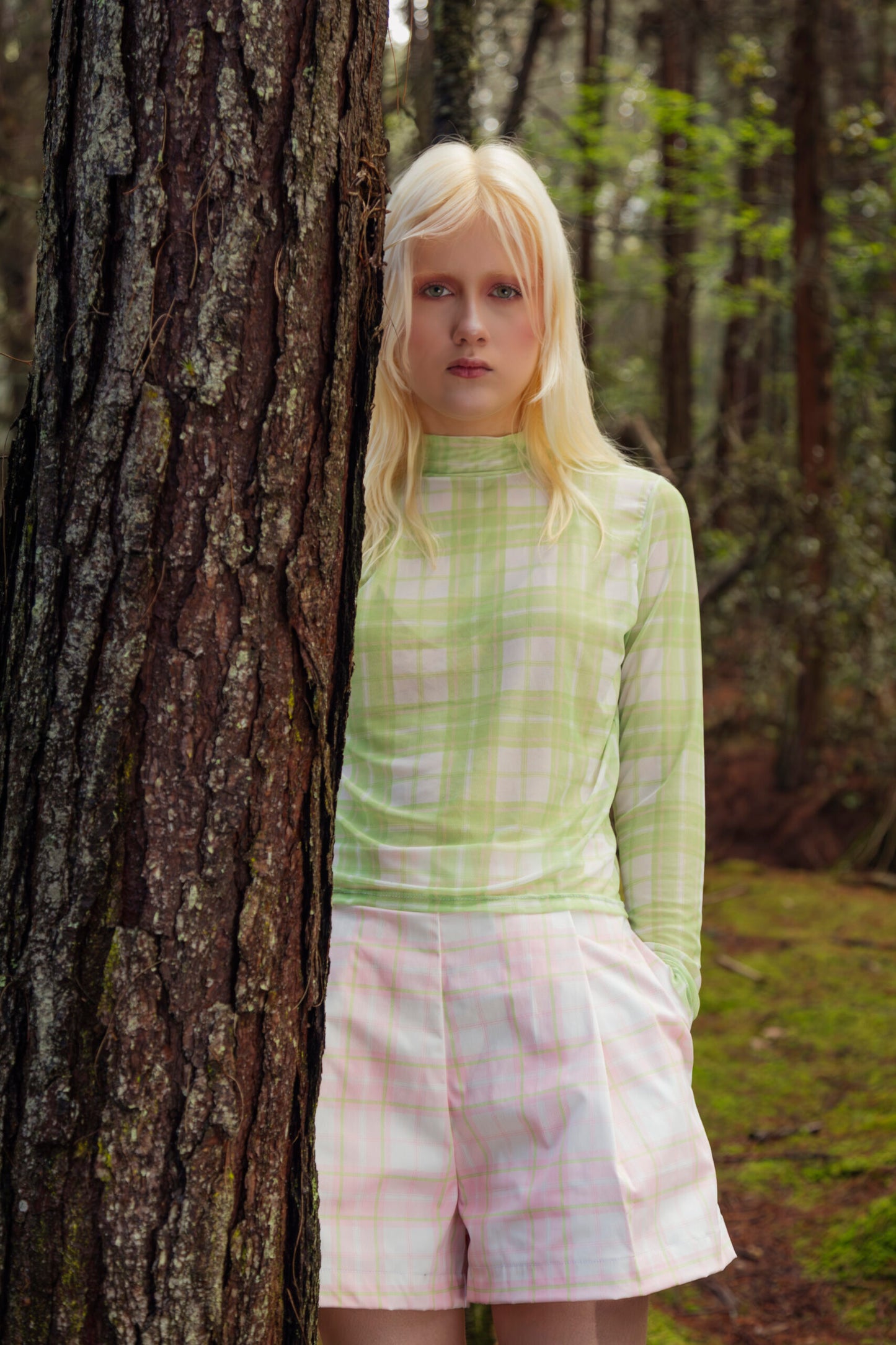 Pinakes Green Top Manga Larga