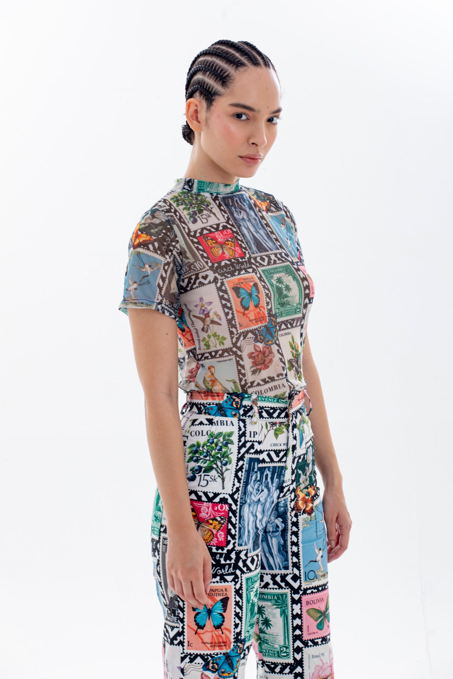 Phyche Top Manga Corta